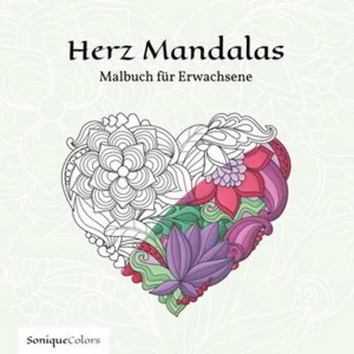 Produktbild von Herz Mandalas - Malbuch für Erwachsene