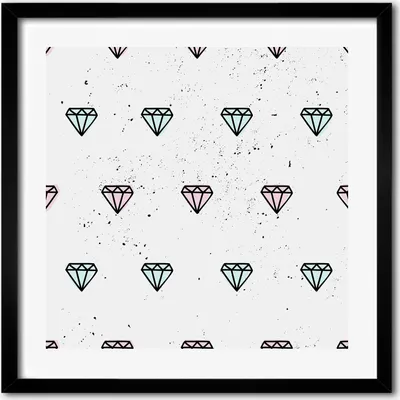 Produktbild von Bild - 50 cm x 50 cm - MDF - Rahmen, Wandkunst - Diamanten