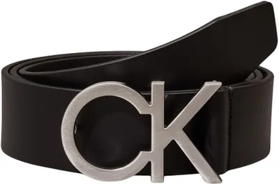 Zdjęcie produktu dla Pasek męski Calvin Klein, pasek z klamrą CK, skórzany, czarny (Ck Black), 100 cm