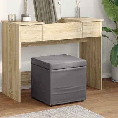 Produktbild von "2026 Aktion"Hocker für Schlaf- und Wohnzimmer - Moderne design, Grau 41 x 41 x 40 cm Kunstleder und Engineering Holz GermanyMöbel 45077 - Barhocker