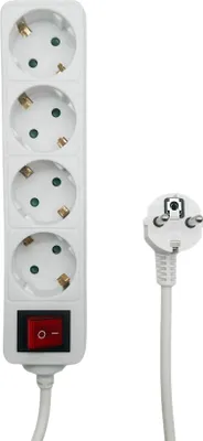 Produktbild von Microconnect MC-GRU0045WS, 5 m, Drinnen, Typ F, Typ F, Abgewinkelt, Weiß
