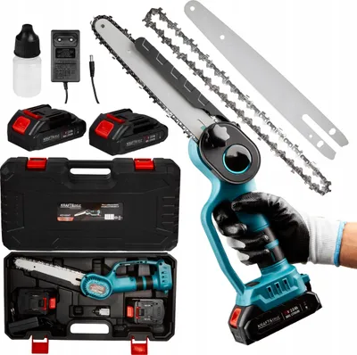 Zdjęcie produktu dla Mini Piła Akumulatorowa 8" 240 mm Łańcuchowa do Przycinania 2x Bateria