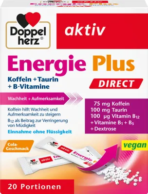 Produktbild von Doppelherz Energie Plus direct 20St