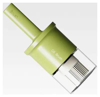 Produktbild von Silikon Backpinsel mit Ölspender Hitzebeständig Grün Ergonomischer Grillpinsel für Küche und BBQ