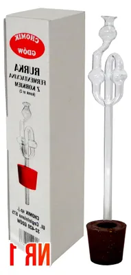 Produktbild von Gärrohr aus Glas mit Gummistopfen für die Heimbrauerei, Gäraufsatz Set zur Wein- und Bierherstellung, geeignet für 10 L bis 34 L Glasballons