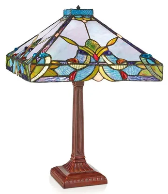 Obrázok produktu pre Casa Padrino stolná lampa Tiffany, farebná, priemer 36 cm, výška 52 cm – ručne vyrobená lampa z 352 sklenených prvkov