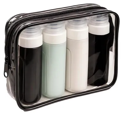 Immagine prodotto di Trizand 25760 Borsa cosmetica da viaggio + 4 flaconi da 90 ml