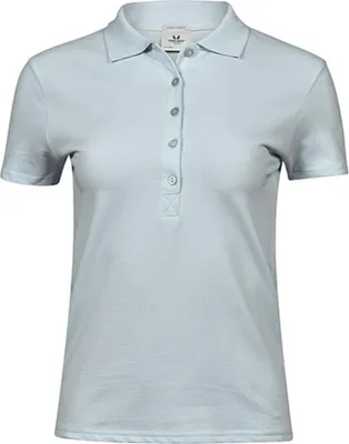 Produktbild von Tee Jays 145 | Damen Luxury Stretch Poloshirt - Farbe: Ice Blue - Größe: XL