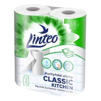 Zdjęcie produktu dla Linteo Ręcznik Papierowy Kuchenny 2 Rolki Dwuwarstwowy 50 Listków