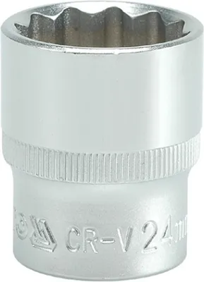 Produktbild von Yato YT-1286, Buchse, 1/2", Metrisch, 1 Kopf/Köpfe, 24 mm, Chrom-Vanadium-Stahl