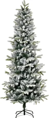 Image de Arbre de Noël - Artificiel - 210 cm - enneigé - 784 pointes - sans éclairage - Blanc