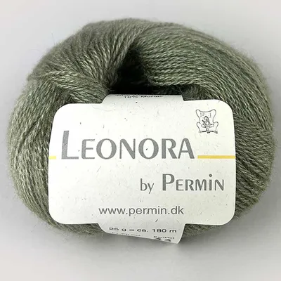 Immagine prodotto di Leonora by Permin – Lussuoso filato in seta, lana e kid mohair (03 verde polveroso)