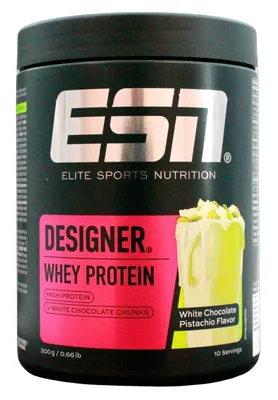 Produktbild von ESN Designer Whey Protein White Chocolate Pistachio Flavor Getränkepulver, (1 x 300g Dose)