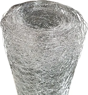 A roll of wire mesh fencing.