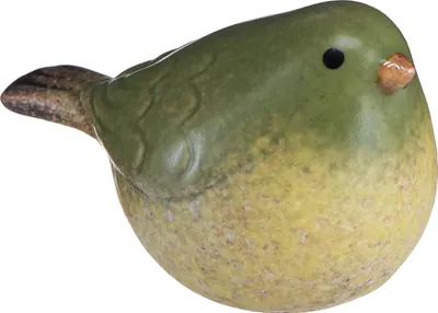 Produktbild von Kleiner grüner Keramik Vogel Deko Frühling 8,5cm 4er Set, 4 Stück