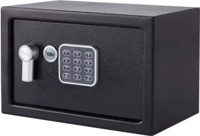 Immagine prodotto di Cassetta di sicurezza con serratura elettronica Yale Black 8,6 L 20 x 31 x 20 cm Acciaio