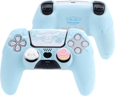 Zdjęcie produktu dla Obudowa ochronna - kompatybilna z PlayStation 5 - zestaw silikonowych nakładek - do kontrolera - antypoślizgowa - miękka osłona dla bezprzewodowego kontrolera