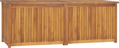 A wooden storage box with a slatted front and top, shown against a white background.