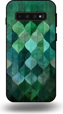 Produktbild von Smartphonica Telefon Fall geeignet für Samsung Galaxy S10 mit grünen Blättern drucken - TPU Backcover Fall grünes Blatt Design - Grün