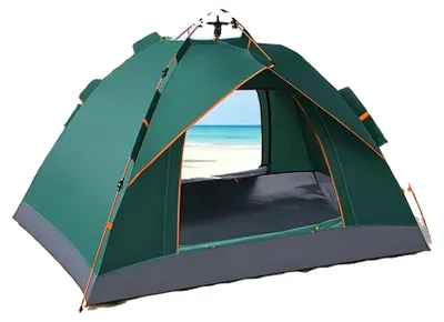 Image de Tente de camping, montage automatique, tissu imperméable, verte