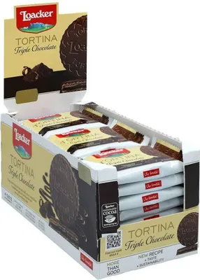 Produktbild von Loacker Tortina Triple Chocolate 24x21g