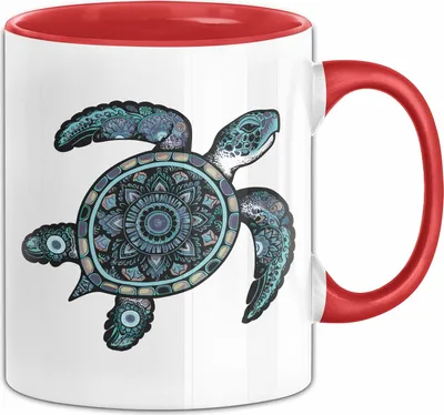 Produktbild von Schildlkröten Tasse Geschenk Grafik (Rot)