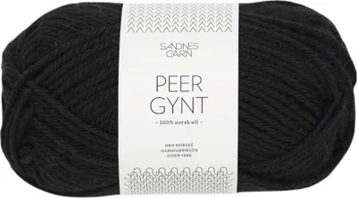 Produktbild von Sandnes Peer Gynt 50g - 100% Schurwolle Schwarz 1099