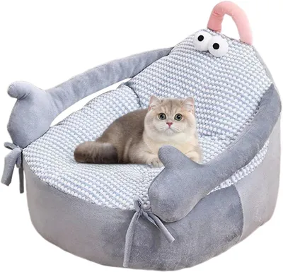 Produktbild von Plüschsofa für Katzen und Hunde – Niedliche Kuschelhöhle für Wohnzimmer, Terrasse, Zwinger und Schlafzimmer