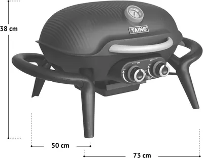 Obrázok produktu pre Plynový gril - Stolový gril - Gril na balkón - Kempingový gril - Vonkajšia kuchyňa - Kompaktné rozmery - Odliatina z hliníka