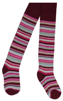 Tobeni 2 Paar Schöne warme Thermo Strumpfhose für Babys und Kinder in verschiedenen Motiven Burgund