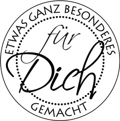 Produktbild von Rayher Holzstempel 'für Dich' aus Naturkautschuk, rund, 3 cm Durchmesser