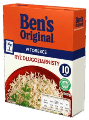 Zdjęcie produktu dla Ben's Original 427873, Basmati Rice Kheer mix, 500 g, 10 min, PARBOILED LONG GRAIN RICE, 1. COOK Boil a large volume of water in a saucepan. Immerse the bag of rice in it and cook for 10..., 157 kcal
