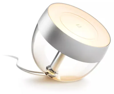Produktbild von Philips Hue White and Color ambiance Iris Tischleuchte silber Special Edition, Intelligente Tischleuchte, Bluetooth/Zigbee, Silber, LED, Metall, Synthetik, Nicht austauschbare(s) Leuchtmittel