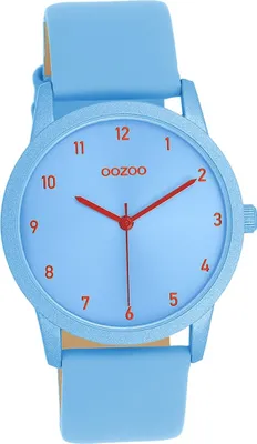 Produktbild von Oozoo Leder Damen Uhr Analog Quarzuhr Armband blau Timepieces D2UOC11168