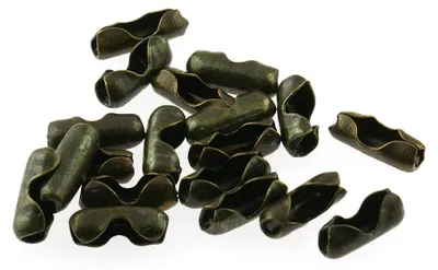 Produktbild von Vintageparts Kugelkettenverschluss antik bronze für 2,4mm Kugelketten 30 Stück