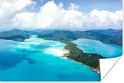 Produktbild von MuchoWow® Poster Great Barrier Reef vor den Whitsunday Islands 180x120 cm - Fotoplakat