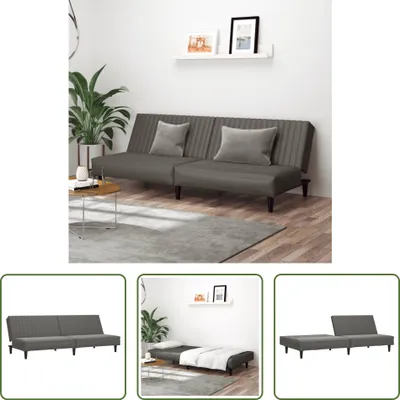 Obrázok produktu pre The Living Store Rozkladacia pohovka 2-miestna sivá Imitácia kože