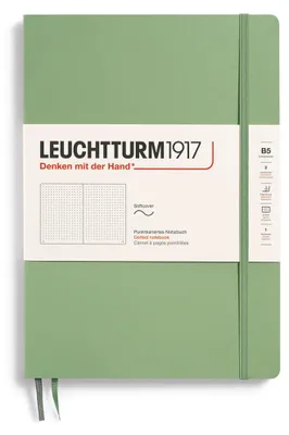 Produktbild von LEUCHTTURM1917 363928 Notizbuch Composition (B5), Softcover, 123 nummerierte Seiten, Salbei, Dotted