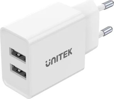 Produktbild von Unitek P1113A-EU - Ladegerät 2X USB-A 12W weiß