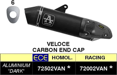 Immagine prodotto di Marmitta slip-on ARROW in alluminio scuro per Triumph Tiger 1200