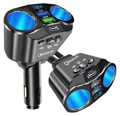 5-in-1 USB-Sigarettenanzünder-Adapter, 12 V/24 V, 90 W, Doppelsteckdose