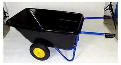 Produktbild von 2-Rad Hofkarre 400L Starco Flex Garten-Bau-Hof-Schubkarre mit PP Mulde und Pulverbeschichtung