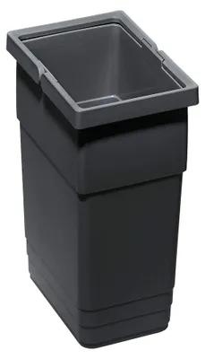Produktbild von eins2vier Abfallsammler Höhe: 275 mm Volumen 6 Liter 210 x 140 mm dunkelgrau