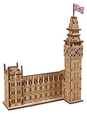 Obrázok produktu pre 3D puzzle, Big Ben, Ugears, drevo, 63 dielov