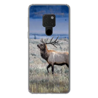 Produktbild von MuchoWow® Handyhülle Schutzhülle Hülle für Huawei P40 Lite Hirsche - Elche - Gras Silikon Softcase Handy Hülle - Handy