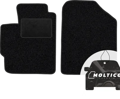 Produktbild von moto-MOLTICO Vorne Fußmatten Auto Velours Autoteppiche Schwarz Automatten Set 2-teilig passend für Toyota Yaris II 2005-2011