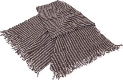 Produktbild von Weicher Gestreifter Schal / Stola, Schultertuch, Plaid - Grau, Uni, Polyacryl, 200*95 cm, Schals