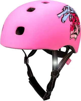 Produktbild von Skater Helm für Teenager und Erwachsene |Pink Grafitti S/M | EN1078