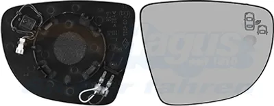 Produktbild von VAN WEZEL Spiegelglas Außenspiegel Rechts für RENAULT Clio IV Schrägheck (BH) Konvex Beheizbar Vorbereitet für Toter-Winkel-Warner 4420836