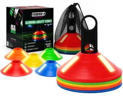 Productafbeelding van 25 stuks lichtgeactiveerde behendigheidskegels - voor nachttraining